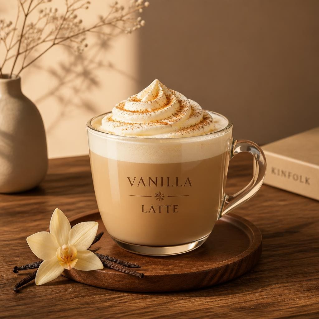 Vanilla Latte dari Menu Tujuh Satu Kopi